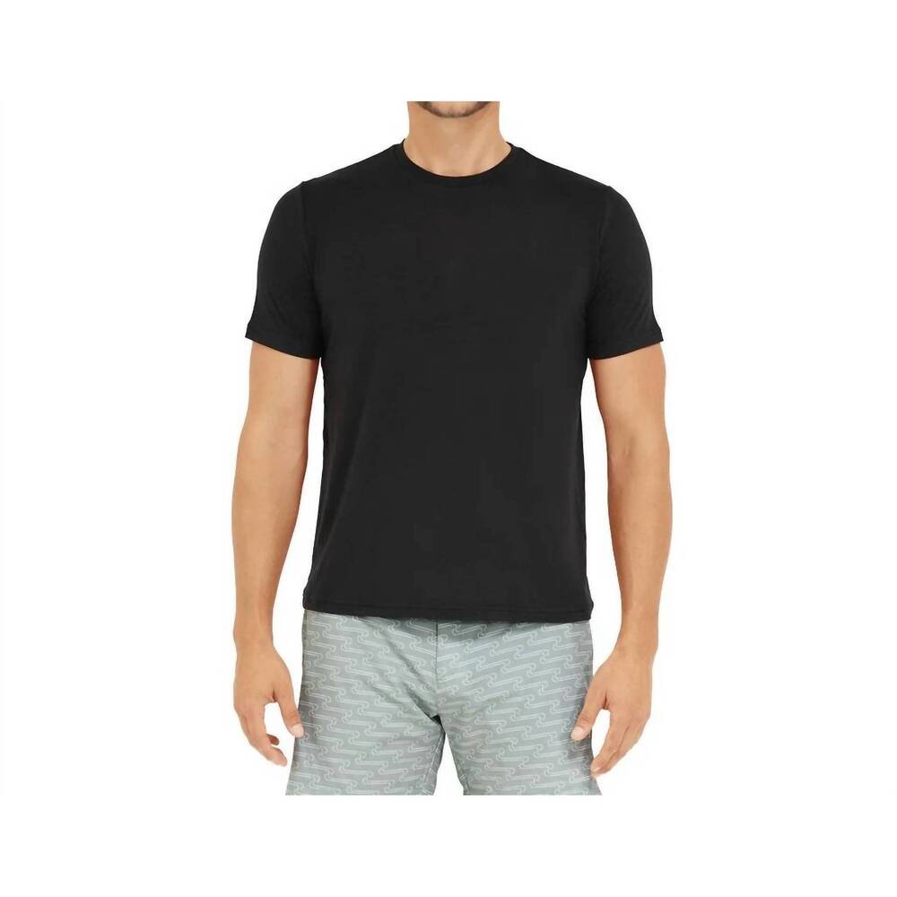 NEW SOMEWHERE SUNNY men's upf 50+ bamboo everyday t-shirt in black